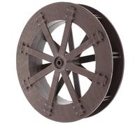 IDEANATEGRATE Roue de Micro-Paysage Décor de Scène Paisible en Plastique Marron pour Décoration Intérieure et Extérieure, Accessoire pour Rocaille et Bol Lotus