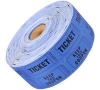 IDEANATEGRATE Rouleau de Tickets de Tombola Facile à Utiliser pour Tirages Sort en Papier Bleu Perforé pour Événements et Fêtes Diverses