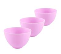 IDEANATEGRATE Set de 3 Bols en Silicone pour Mélanger Masque Facial, Bol de Masque Facial Confortable et Réutilisable, pour DIY Hairdressing Oil