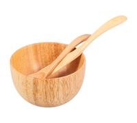 IDEANATEGRATE Set de 3 Outils pour Masque Visage en Bois Résistant Comprenant Bol à Mélanger et Spatules Faciles à Utiliser pour Usage Personnel et Salon de Beauté