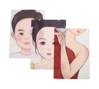 IDEANATEGRATE Set de 3 Planches de Pratique de Peinture Visage Réutilisables en Plastique, Faciles à Nettoyer, Modèles Réalistes pour Activités de Maquillage et Enseignement Artistique