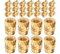 IDEANATEGRATE Set de Écrous D'encastrement en Cuivre Or Lot de 100 Écrou Moleté Fileté Résistant la Chaleur, Haute Dureté pour Imprimante 3d et Moulage par Injection