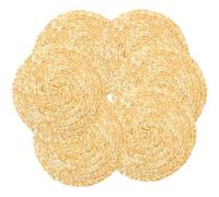 IDEANATEGRATE sous-Verres Accessoires Décoratifs Élégants Lot de 6 en Tressée Rustiques et Résistants la Chaleur Mariage ou Shower, Diamètre 11 Cm pour