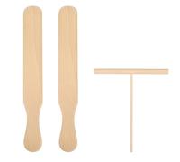 IDEANATEGRATE Spatule à Crêpe en Bois Ergonomique Facile à Nettoyer, Ustensile Cuisine pour Fabrication de Pancakes, pour Appareil de Cuisson Électrique, 1 Set