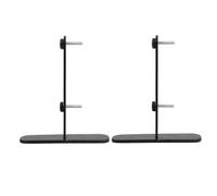IDEANATEGRATE Support de Bureau pour Acier Inoxydable à Panneau Perforé 2pcs Abs Noir Installation Facile et Gain de Place Organisation Bureau