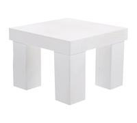 IDEANATEGRATE Support en Bois Tabouret Carré Mini Portable pour Accessoires de Photographie Miniatures, Design Unique Blanc, pour Créer Une Ambiance Chaleureuse