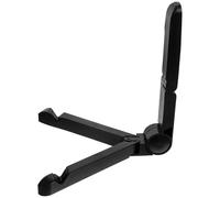 IDEANATEGRATE Support pour Disques Vinyles en Plastique Noir, Réglable et Robuste, Étagère Pliable pour Bureau ou Usage Quotidien, Rangement Pratique pour CD et Vinyles