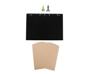 IDEANATEGRATE Tableau D'assistance En Braille 27 Lignes 30 Cellules avec Stylet Réutilisable pour Étudiants Avancés Étude Confortable à Domicile