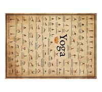 IDEANATEGRATE Tableau Mural de Yoga 50x70 Cm sans Cadre Affiche Décorative en Toile pour Décoration Intérieure Posture de Yoga pour Salle de Sport et Chambre Décoration Murale Artisanale