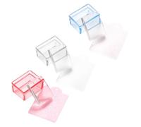 IDEANATEGRATE Tampons de Manucure Transparents en Silicone 3 Pièces pour Nail Art Professionnel et DIY à Domicile, Outils de Stamping pour Ongles et Autres Objets