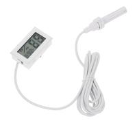 IDEANATEGRATE Thermomètre Intérieur Numérique Blanc Abs Hygromètre Intégré, Facile à Transporter, Mesure Précise Température L'humidité, Pack de 2 Pièces Piles Incluses