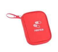IDEANATEGRATE Trousse Medicaments Voyage Portable en Tissu Oxford Rouge, Légère et Compacte, Maison Déplacements en Bateau