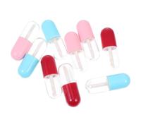 IDEANATEGRATE Tubes à Lèvres Vides Réutilisables Tubes de Gloss à Lèvres Lavables et Pratiques Lot de 9 en Abs, Forme Ronde Couleur Aléatoire pour et Voyage