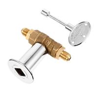 IDEANATEGRATE Vanne D'arrêt en Cuivre pour Foyer Extérieur Argentée, Simple à Utiliser avec Clé, Raccord Mâle 1/2 Npt pour Gaz Naturel, Kit Complet pour Braseros