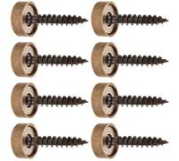 IDEANATEGRATE Vis à Tête Décorative en Laiton 8pcs avec Cache Boulon pour Fixation Élégante et Moderne, Vis Auto-taraudeuse Multi-usage pour Meubles et Miroirs