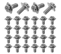 IDEANATEGRATE Vis à Tête Ronde en Métal Fixation Sécurisée avec Rondelle Carrée Intégrée et Réparations Rapides, Lot de 400 Pièces pour Bornier Électrique