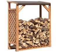 Ideanature - Abri bûches en bois coloris miel Double G