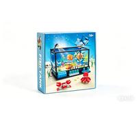 Ideas Aquarium Fish Tank Jouet de construction avec lumière LED Compatible avec Lego Aquarium Blocs de construction Décoration y compris animaux marins Cadeau pour adultes et garçons filles à partir