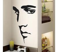 Ideavinilo Autocollant décoratif Elvis Presley Noir 55 x 80 cm