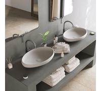 Ideavit lavabo autoportant - 60x40x11.2cm - solid surface blanc mat 280179