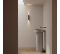 Ideavit Lumo Lavabo autoportant - 40x40x83 - Béton - Rond - anti-rayures - gris glace 290385-FD27&290386-FD27