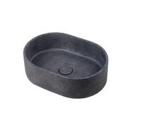 Ideavit Rock Vasque à poser 40x28x12cm ovale béton concrete Dark grey 290291-D2