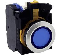 Idec CW4L-M1E10Q4S CW Series Bouton-poussoir 24 V 12 mA 1 x Off/(On) à accrochage bleu 1 pc(s)