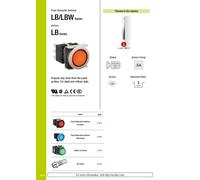 Idec LB6MS-33T6 LB6MS-33T6 Commutateur rotatif 220 V 5 A Positions de commutation 2 3 x 45 ° IP65 1 pc(s)