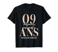 Idée Cadeau 9 Ans de Mariage - Noces de faïence T-Shirt