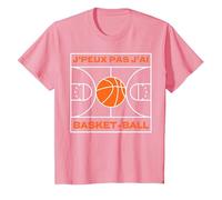 Idée Cadeau Anniversaire Basketball J'Peux Pas J'Ai Basket T-Shirt, Enfant, Rose, 2 Ans