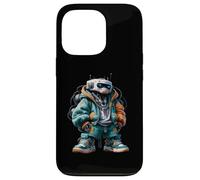Idée cadeau cool streetwear robot futuriste motif urbain Coque pour iPhone 13 Pro