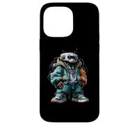 Idée cadeau cool streetwear robot futuriste motif urbain Coque pour iPhone 14 Pro Max
