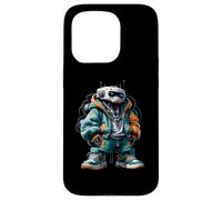 Idée cadeau cool streetwear robot futuriste motif urbain Coque pour iPhone 15 Pro