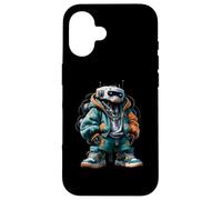 Idée cadeau cool streetwear robot futuriste motif urbain Coque pour iPhone 16
