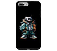 Idée cadeau cool streetwear robot futuriste motif urbain Coque pour iPhone 7 Plus/8 Plus