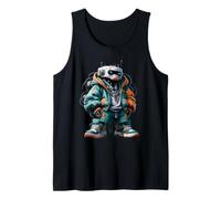 Idée cadeau cool streetwear robot futuriste motif urbain Débardeur