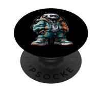 Idée cadeau cool streetwear robot futuriste motif urbain PopSockets PopGrip Adhésif