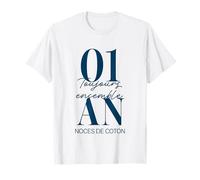 Idée Cadeau Couple 1 an de Mariage - Noces de Coton T-Shirt