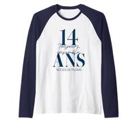 Idée Cadeau Couple 14 Ans de Mariage - Noces de Plomb Manche Raglan