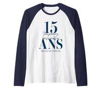 Idée Cadeau Couple 15 Ans de Mariage - Noces de Cristal Manche Raglan