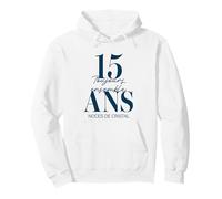 Idée Cadeau Couple 15 Ans de Mariage - Noces de Cristal Sweat à Capuche