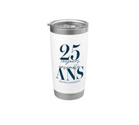 Idée Cadeau Couple 25 Ans de Mariage - Noces d’argent Gobelet isotherme en acier inoxydable double paroi