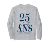 Idée Cadeau Couple 25 Ans de Mariage - Noces d’Argent Manche Longue