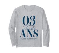 Idée Cadeau Couple 3 Ans de Mariage - Noces de Froment Manche Longue