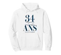 Idée Cadeau Couple 34 Ans de Mariage - Noces d’Ambre Sweat à Capuche