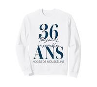 Idée Cadeau Couple 36 Ans de Mariage - Noces de Mousseline Sweatshirt