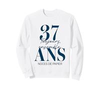 Idée Cadeau Couple 37 Ans de Mariage - Noces de Papier Sweatshirt