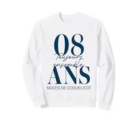 Idée Cadeau Couple 8 Ans de Mariage - Noces de Coquelicot Sweatshirt