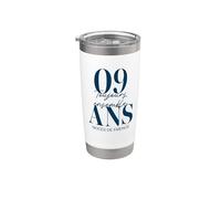Idée Cadeau Couple 9 Ans de Mariage - Noces de Faïence Gobelet isotherme en acier inoxydable double paroi