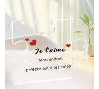 Idee Cadeau Couple Cadeau Saint Valentin Homme Femme Acrylique Puzzle Amour Cadeaux Saint Valentin Pour Homme Idée Cadeaux Original Pour pour Copain Copine Amoureux